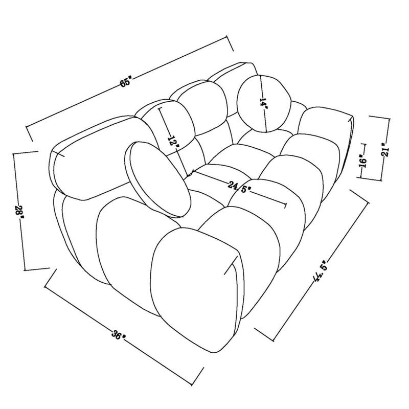 Modern ergonomic marshmallow sofa for living room