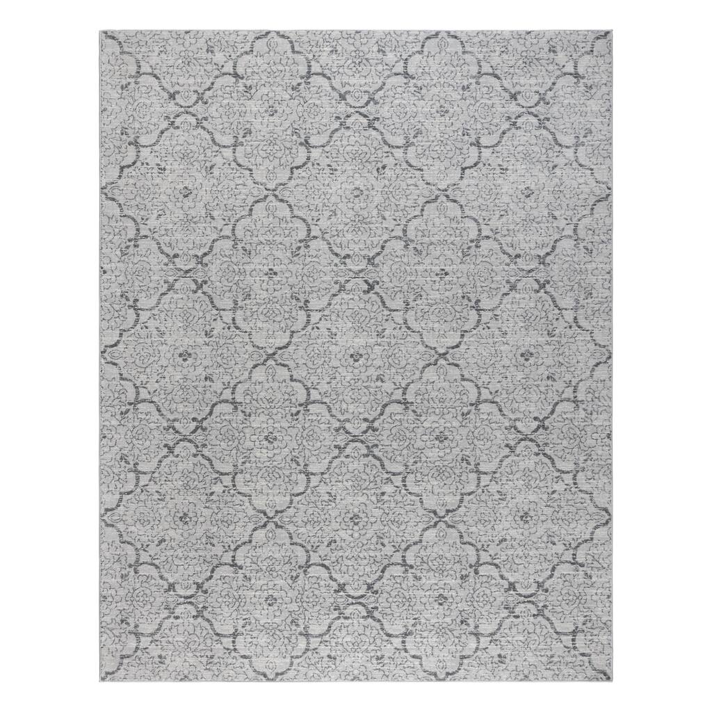 Gertmenian Ethan Varna Transitional Trellis Grey Area Rug