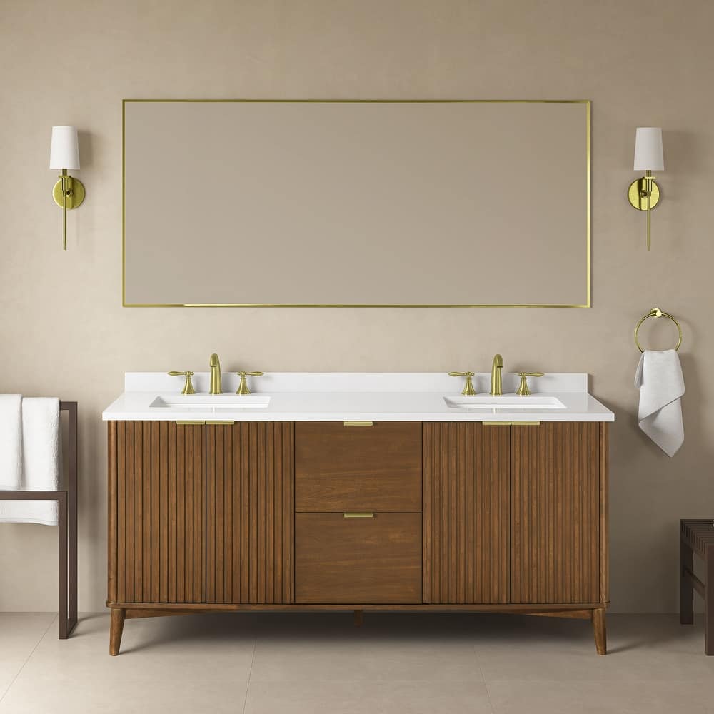 Gabi Bathroom Vanity with White Engineered Stone Top