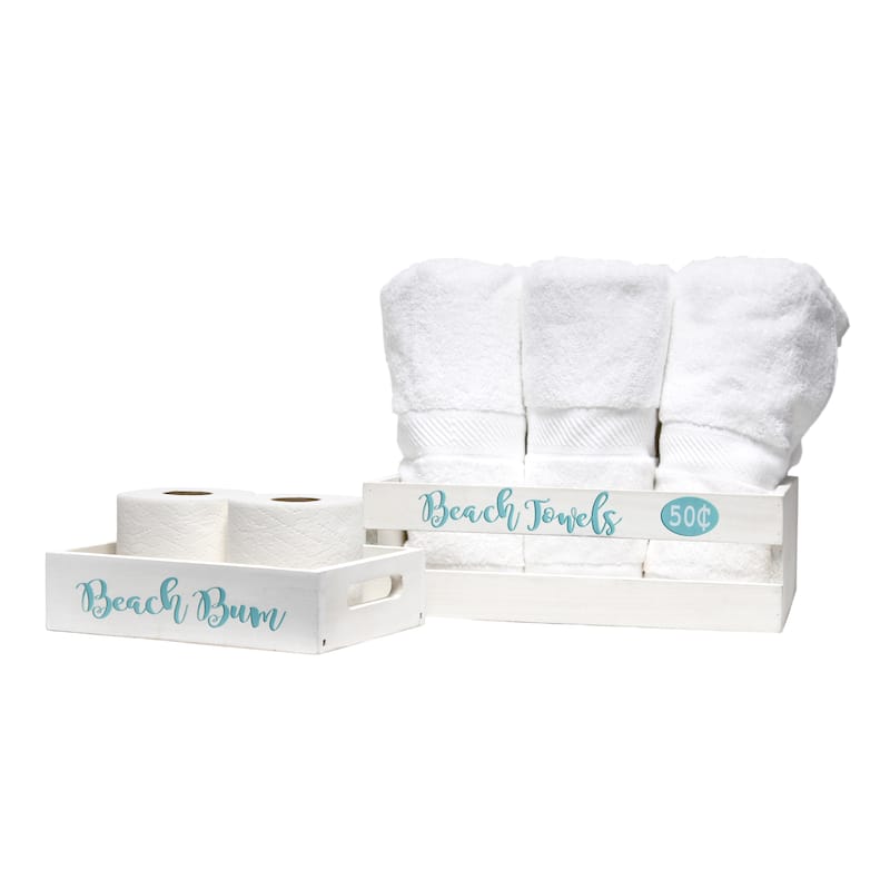 Elegant Designs Three Piece Decorative Wood Bathroom Set