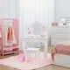 preview thumbnail 9 of 11, Fantasy Fields Little Princess Anna Kids Vanity Table & Stool, White - 24.41" L x 11.81" W x 39.37" H