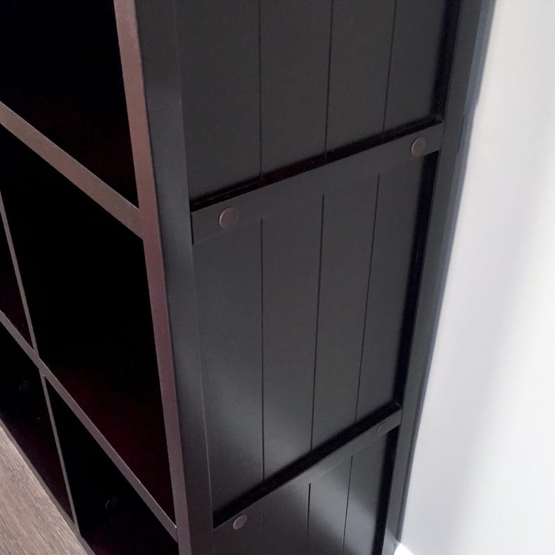 John Louis Home Solid Wood 9 Cube Storage Organizer Espresso