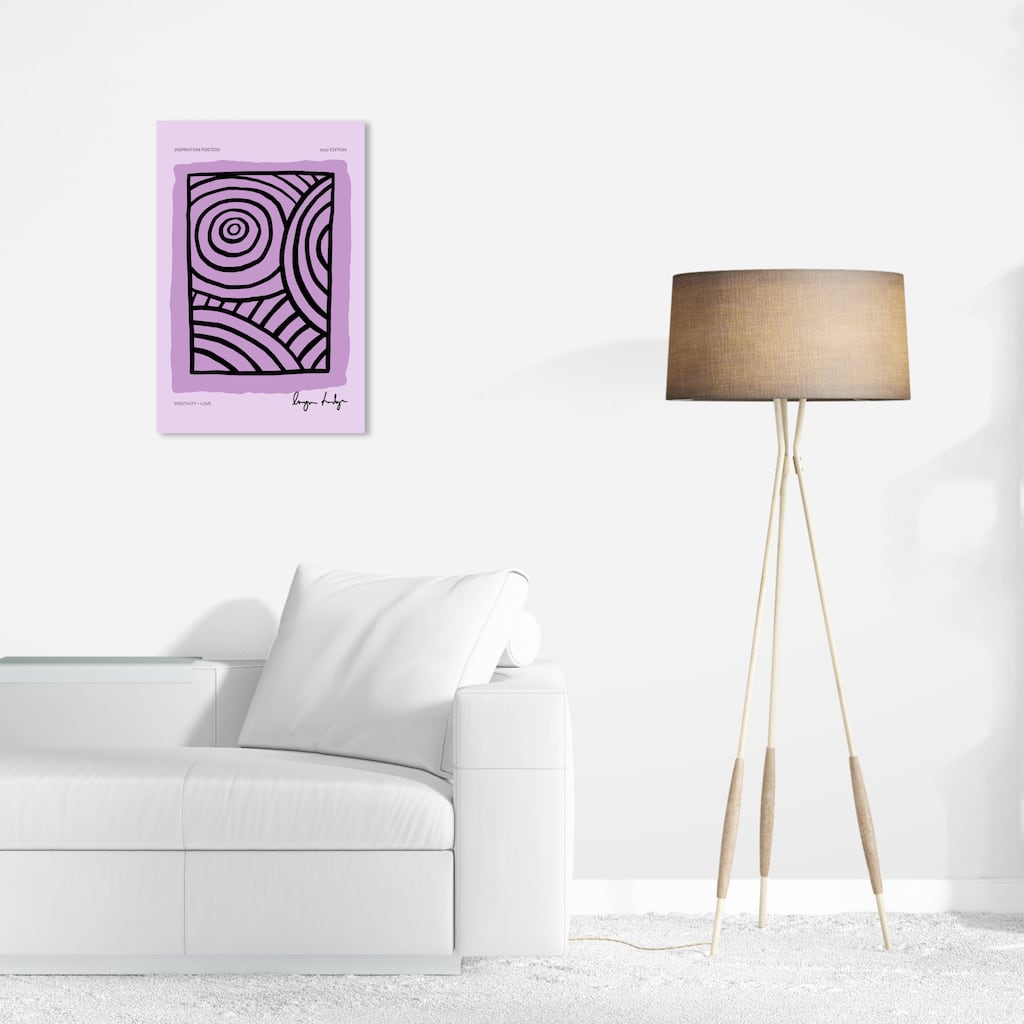 Wynwood Studio Canvas Abstract Water Wave Purple Purple and Light Purple Modern & Contemporary Wall Art Canvas Print