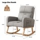preview thumbnail 33 of 171, HOMYKA 28" Wide Rocking Chair for Nursery with Solid Wood Leg