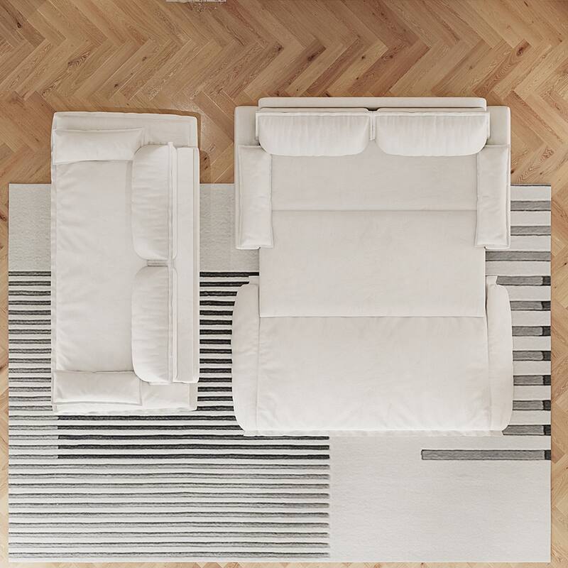Convertible Sleeper Sofa Multi-Functional Velvet Loveseat Bed