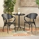 preview thumbnail 1 of 31, Palm Desert Outdoor Modern 3-piece Bistro Set by Christopher Knight Home