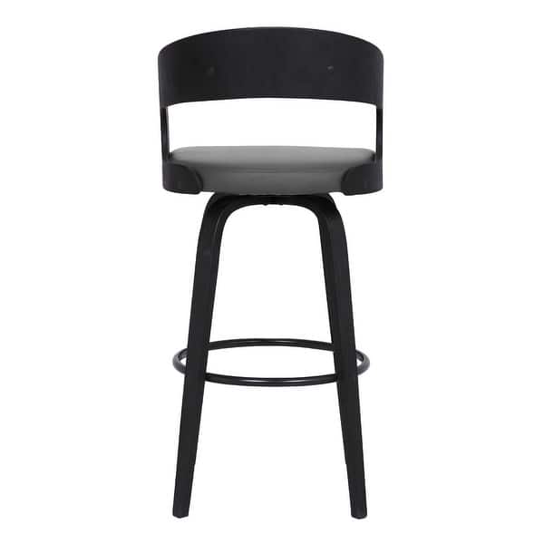 Shelly Mid-Century Modern Upholstered Counter or Bar Height Swivel Barstool