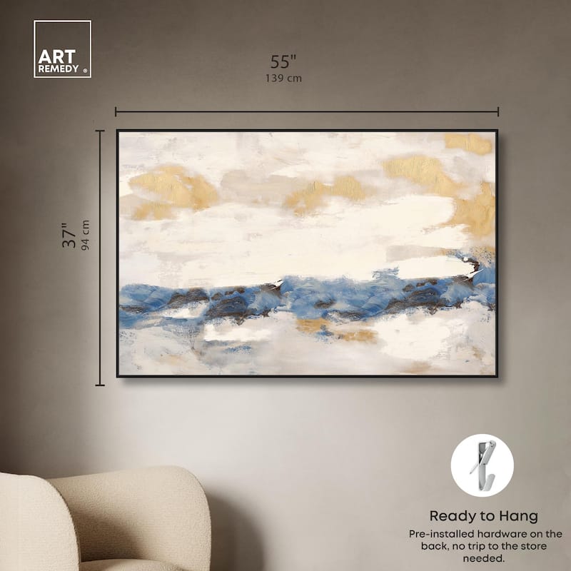 Mountain Mist Canvas Digital Abstract Art by Art Remedy
