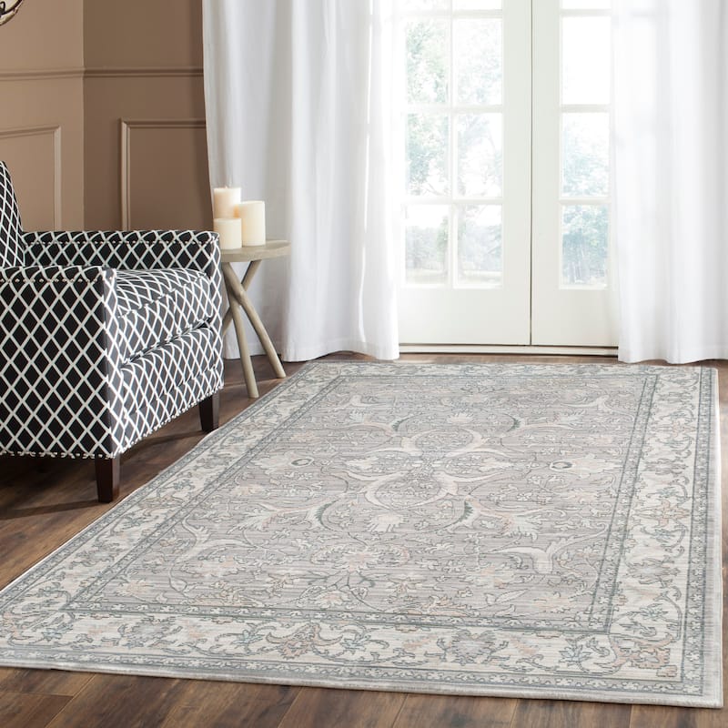 SAFAVIEH Valencia Ernestine Distressed Vintage Boho Oriental Polyester Rug - 3' x 5' - Mauve/Cream