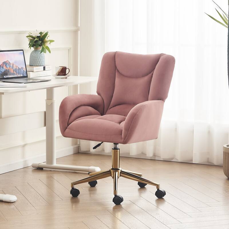 Modern Home Office Adjustable Swivel Task Desk Arm Chair with Wheels