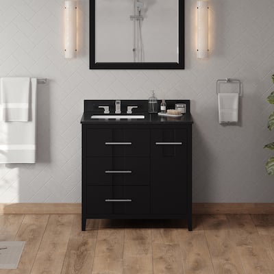 Jeffrey Alexander VKITKAT36R-GRANITE Katara 36" Free Standing Vanity