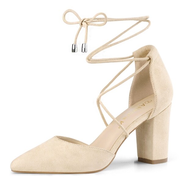 pointed toe chunky heels with ankle strap