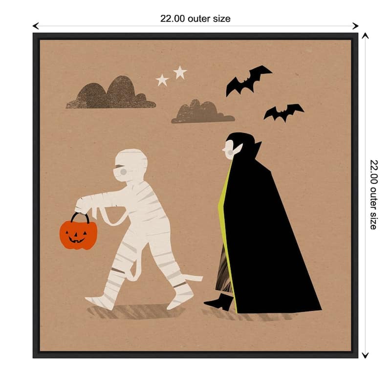 Amanti Art Graphic Halloween IV Framed Canvas Wall Art
