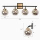 preview thumbnail 11 of 16, Modern Black Gold 2/3/4-Light Bathroom Mercury Glass Vanity Lights Wall Sconces