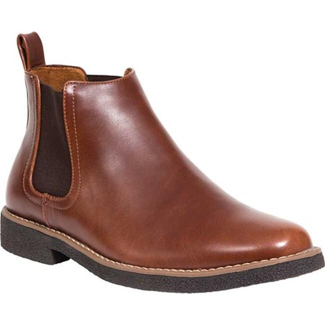 Shop Deer Stags Men S Rockland Chelsea Boot Redwood Dark Brown Simulated Leather Overstock 22865362