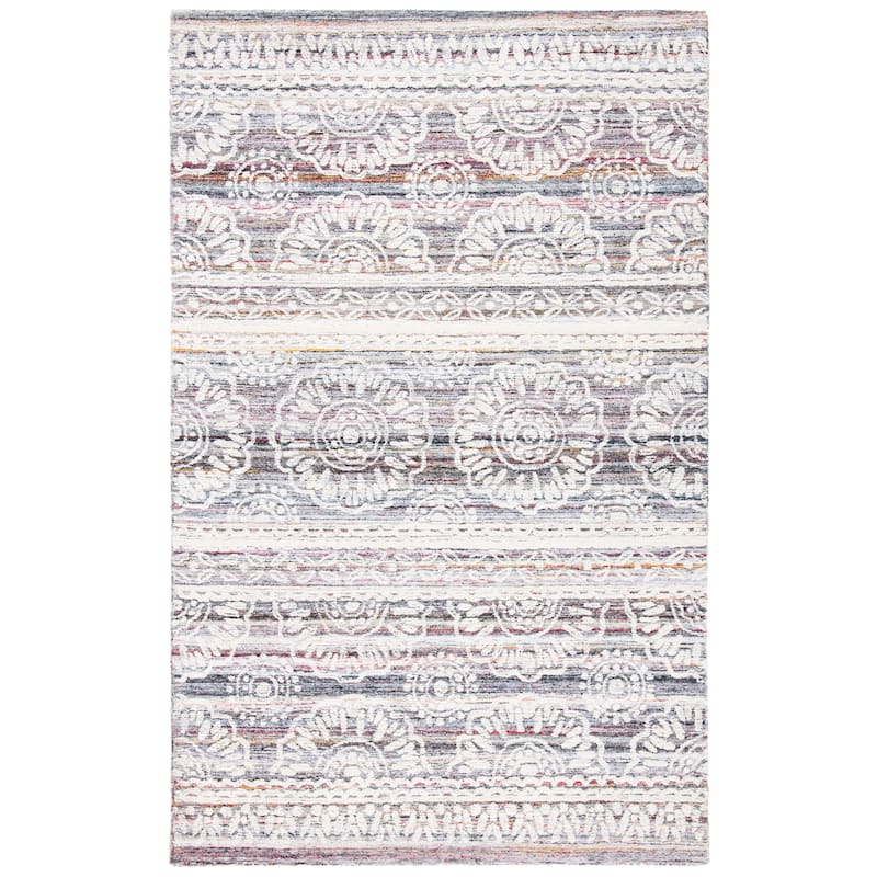 SAFAVIEH Handmade Metro Lidija Rug - 6' Square - Red/Ivory