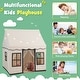 preview thumbnail 18 of 18, Toddler Large Playhouse with Star String Lights - 47.5" x 40" x 54" (L x W x H)