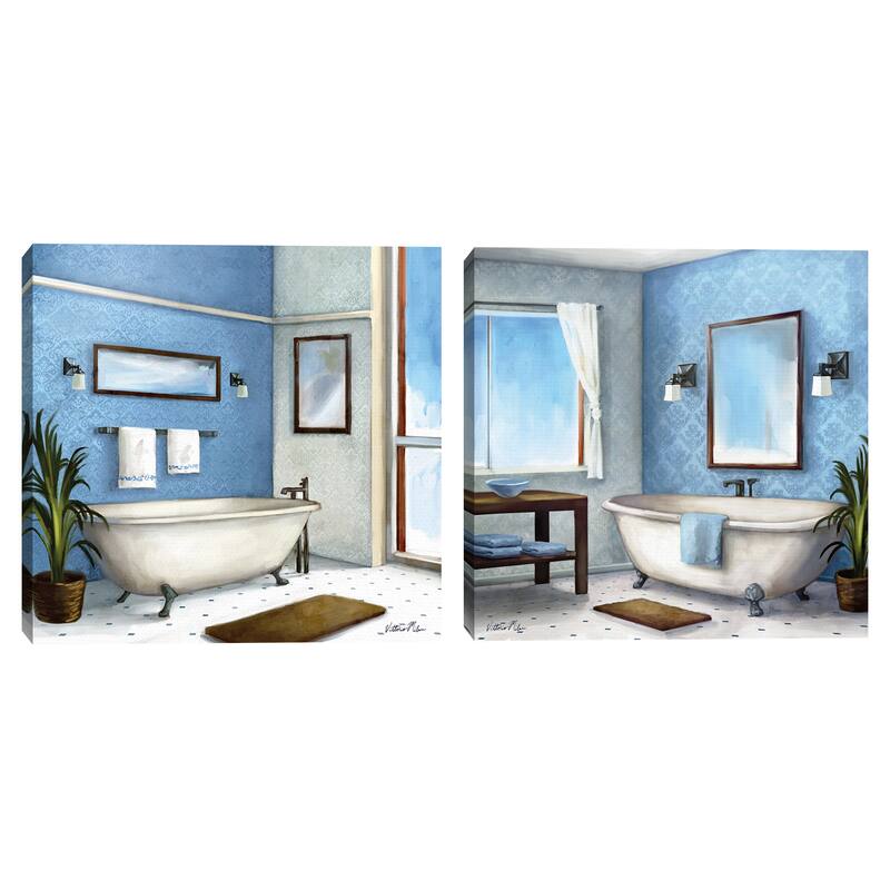 Urban Bath I, Urban Bath II by Vittorio Milan Canvas Art Prints
