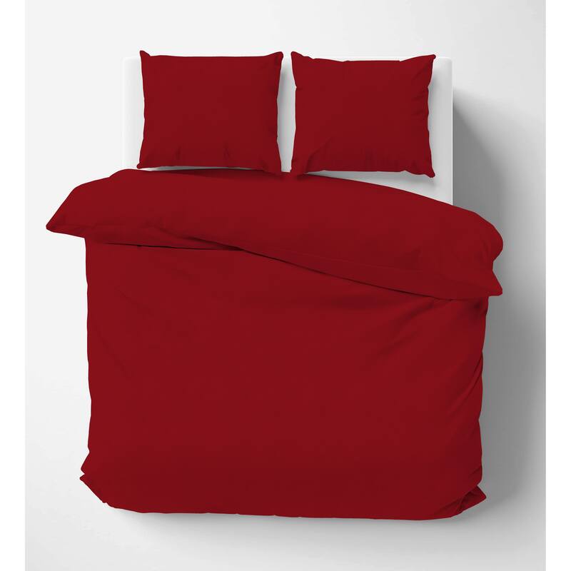 Pointehaven Flannel 180 GSM Brushed Soft Cotton Oversized Solid Duvet Sets