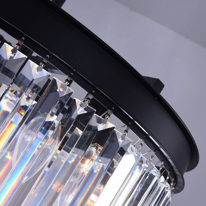 Maxax 5 - Light Unique/Statement Drum Chandelier with Crystal Accents