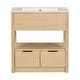 preview thumbnail 1 of 11, 30" Bathroom Vanity with Sink Top Natural