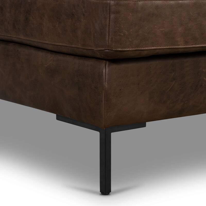 Poly & Bark Calle 114" Right-Facing Sectional - Full Grain Genuine Italian Leather
