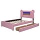 preview thumbnail 5 of 7, Full Size Upholstered Storage Platform Bed with Cartoon Ears Headboard