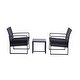 preview thumbnail 4 of 8, 3 Pieces Outdoor Patio Wicker Conversation Sets with Coffee Table