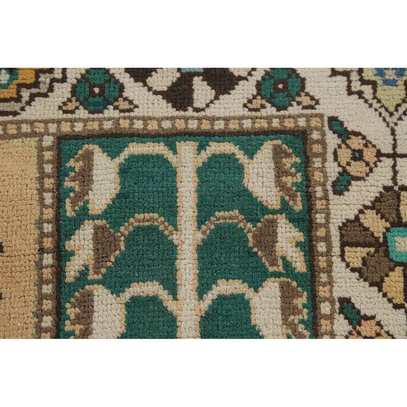 Hand Knotted Oriental 100% Wool Carpet Traditional Geometric Multi-Colored Bakhtiari Area Rug - 9' 10'' X 5' 8''