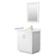 Option White, Gold Trim, Carrara Cultured Marble Top