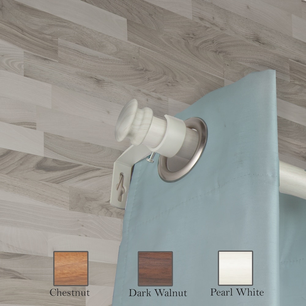 InStyleDesign Cher 1 inch Faux Wood Curtain Rod