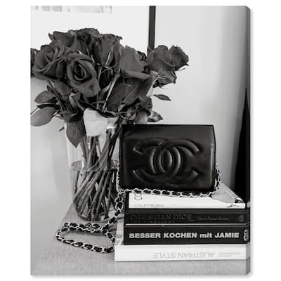 Classic Bag and Roses Canvas by Art Remedy, Gallery Wrapped