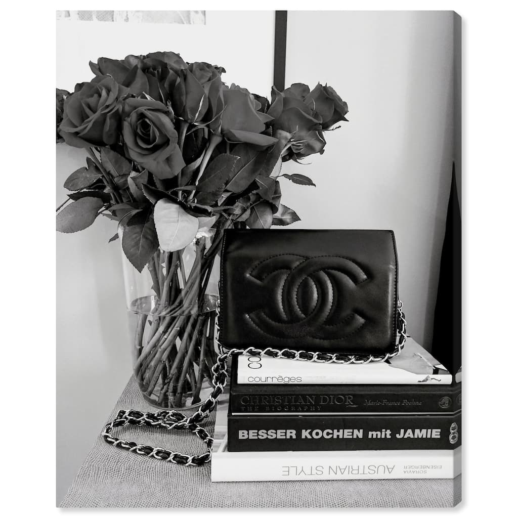 Classic Bag and Roses Canvas by Art Remedy, Gallery Wrapped