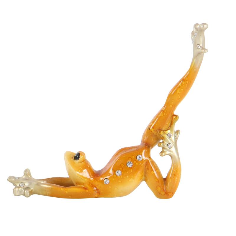 Polystone Frog Decorative Sculpture - Set of 3 Multi Colored - Roche River Decor