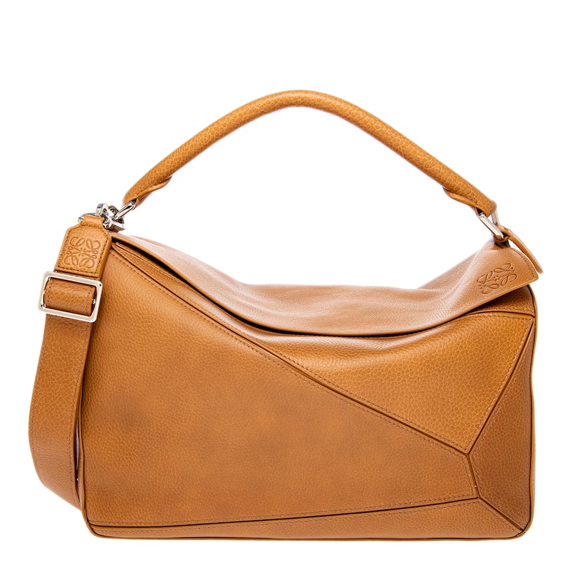 Loewe Large Puzzle Edge Bag - Light Brown