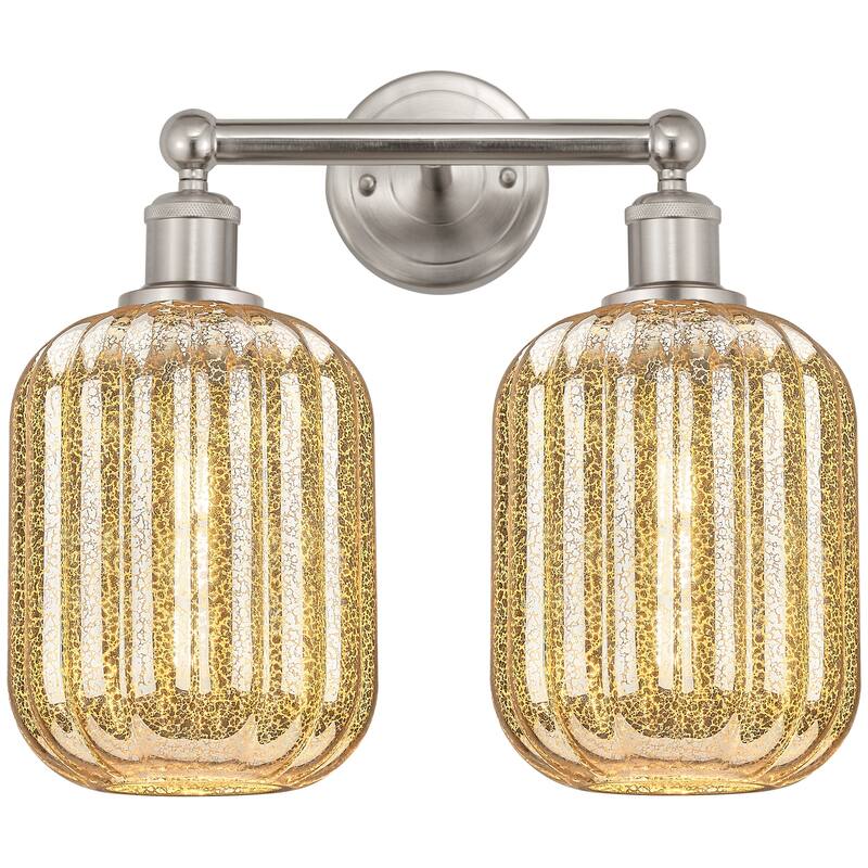 Innovations Lighting 616-2W-14-16 Preston Vanity Preston 2 Light 16" - Brushed Satin Nickel / Mercury