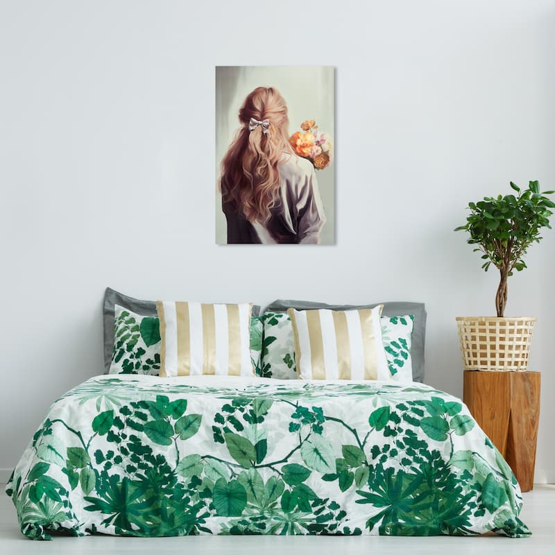 Wynwood Studio Fashion and Glam Ninfa Gray and Traditional Wall Art Canvas Print - 36 x 24