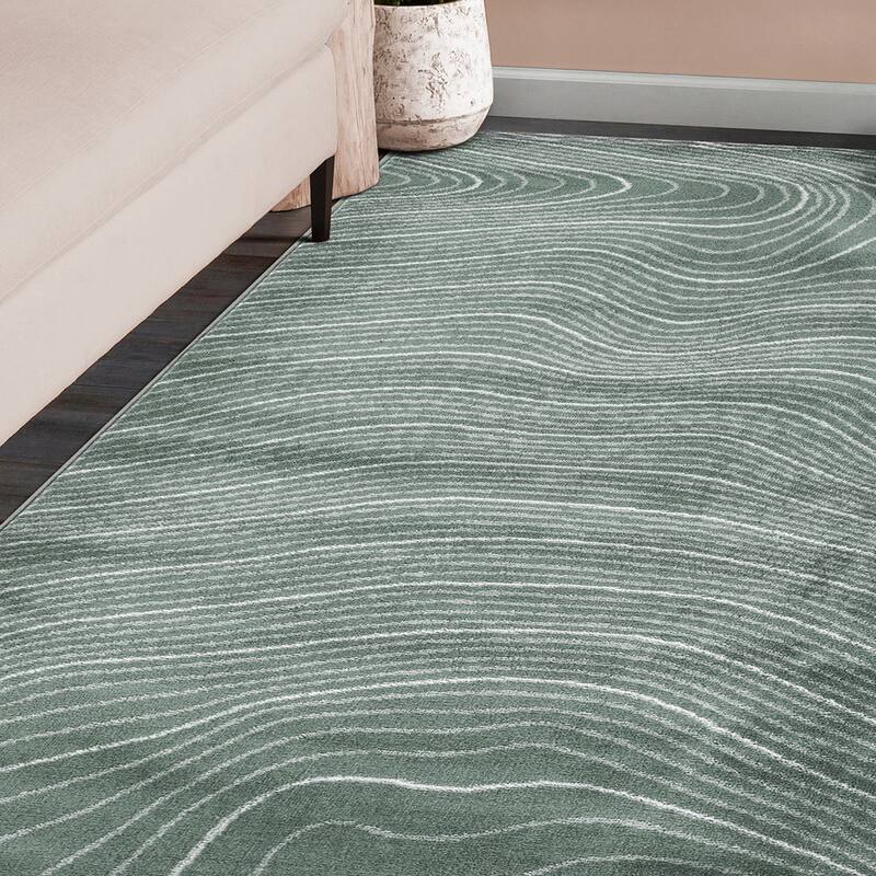 Superior Veer Modern Abstract Wood Grain Indoor Runner or Area Rug