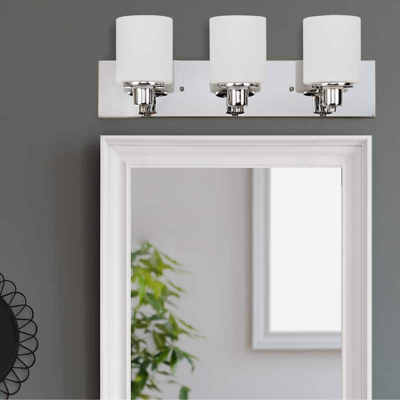 Dane Polished Chrome Dimmable 3-Light Vanity Light - Polished Chrome