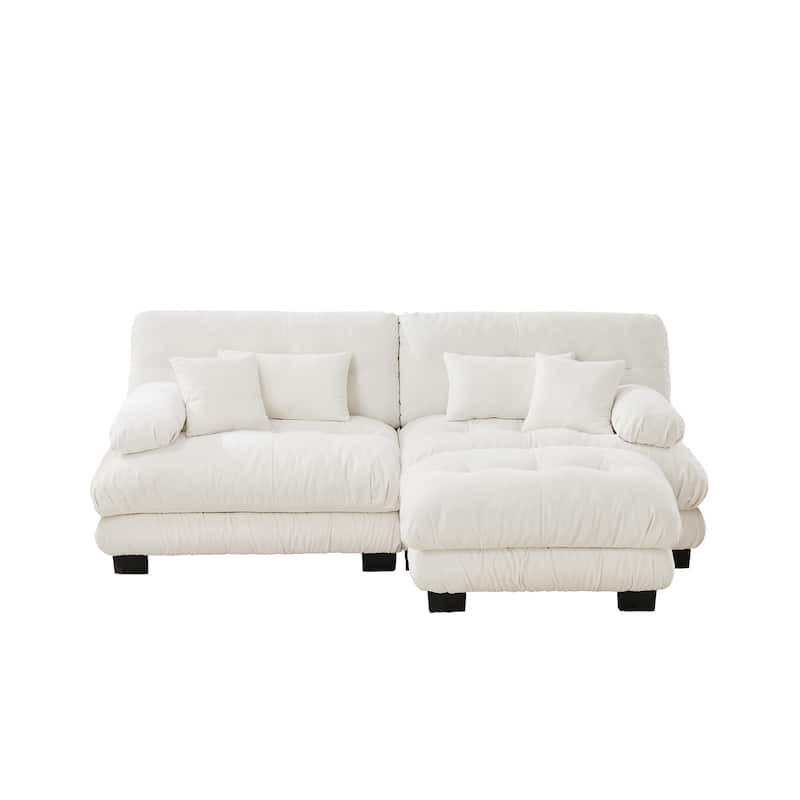 Cloud Couch 2-Seater Sofa with Convertible Ottoman