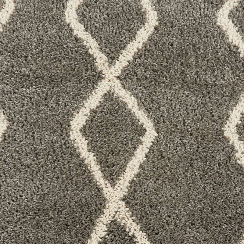 Nourison Geometric Moroccan Boho Shag Area Rug