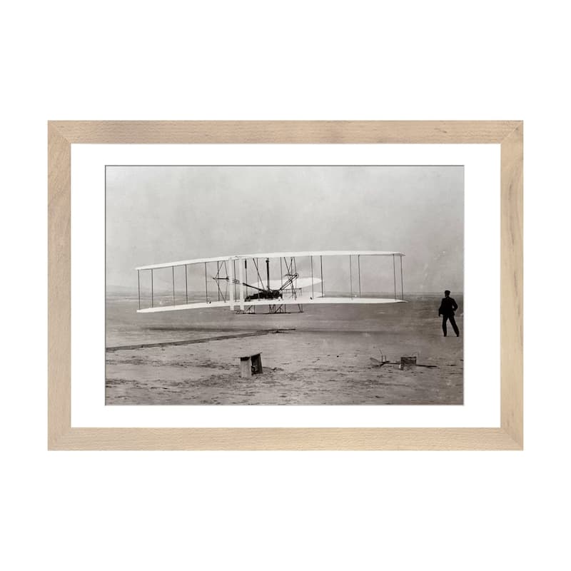 iCanvas "1903 Wright Brothers' Plane Taking Off At Kitty Hawk North Carolina USA" by Vintage Images - Natural - 24x32x1