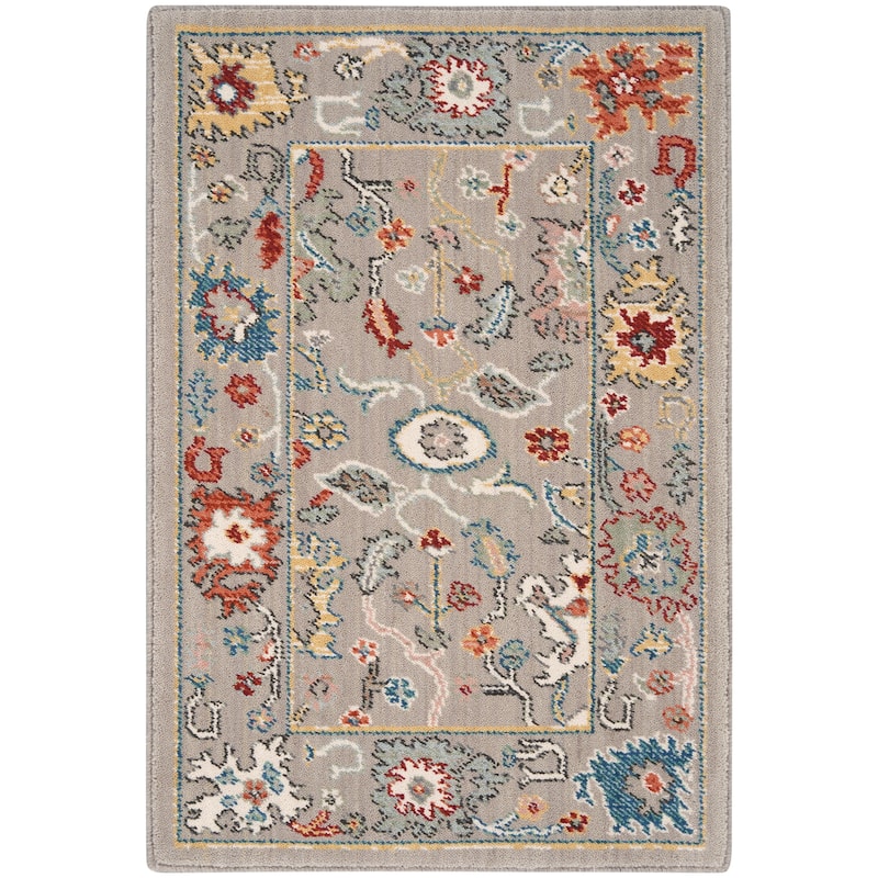 Nourison Parisa Traditional Bordered Floral Area Rug