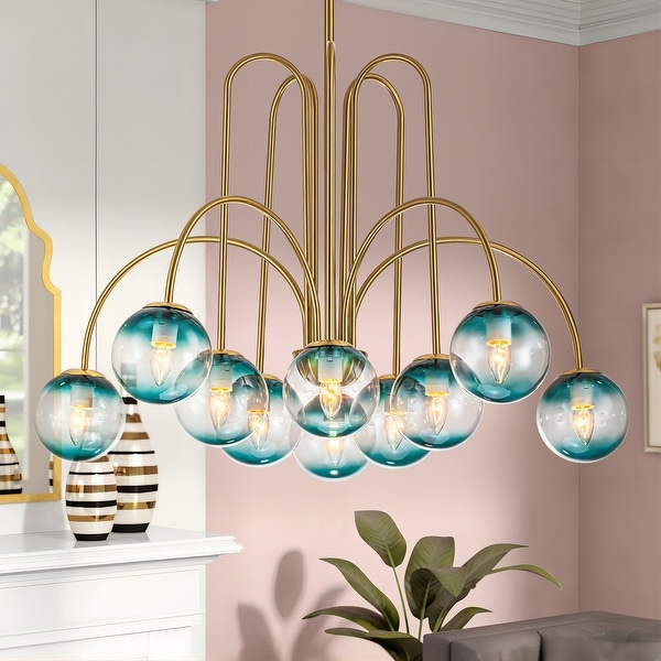 Blue chandelier light on sale