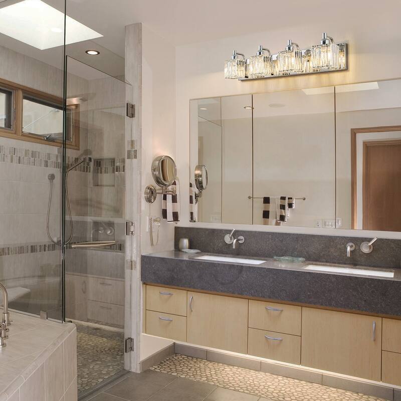 Modern 3/4/5-lights Crystal Bathroom Light Fixtures