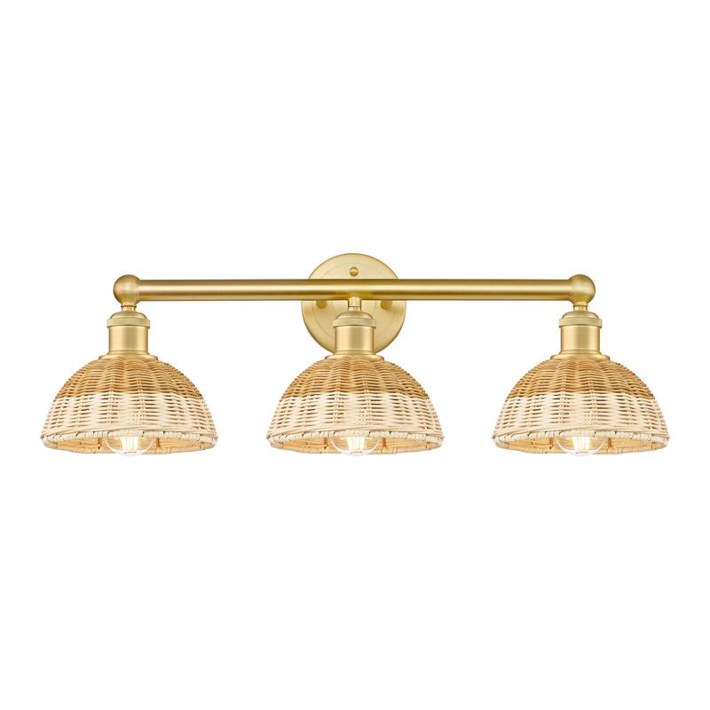 Innovations Lighting Endless Possibilities Edison - Bristol Natural II - 3 Light 26" Bath Vanity Light - Satin Gold/Natural