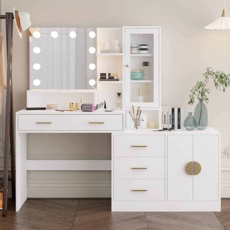Dressing Table with Combination Cabinet
