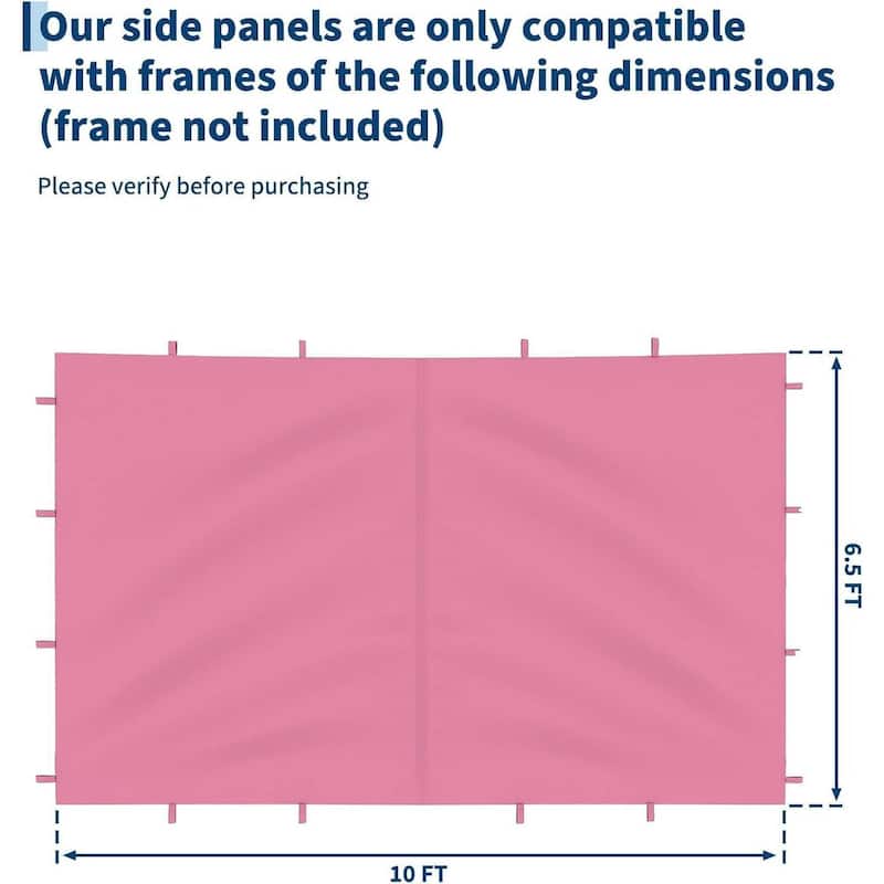 4-Piece Waterproof Replacement Tent Sidewalls, SunWall Panels for 10x10ft Pop Up Canopy (Canopy Tent NOT Included) - N/A