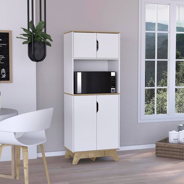 Modern Microwave Pantry with 1 Drawer Bed Bath & Beyond