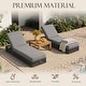 preview thumbnail 113 of 112, Patio Recline Chairs Adjustable Chaise Lounge with Cushions (Set of 2)